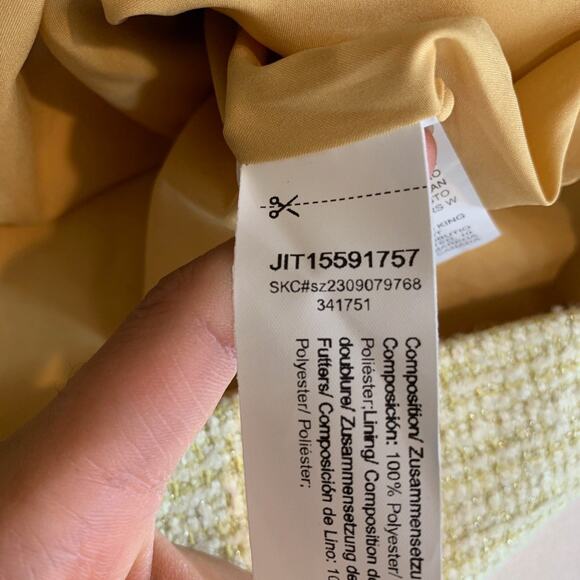 Motf Dress Womens XS Extra Small Two Tone Beaded Tweed Metallic Lined Back Zip - Picture 13 of 16